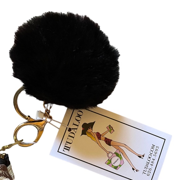 Tudaloo Equestrian Derby Horse Jockey Tote Bag Purse w/ Pom Keychain NWT - Picture 3 of 5